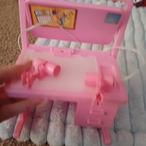 Barbie Pink Play Desk with Lights And 2 Drawers